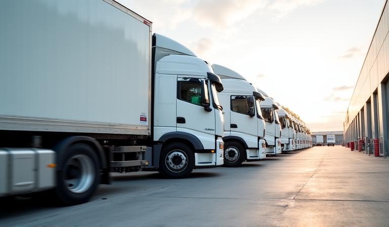 Reliable fleet of transportation trucks